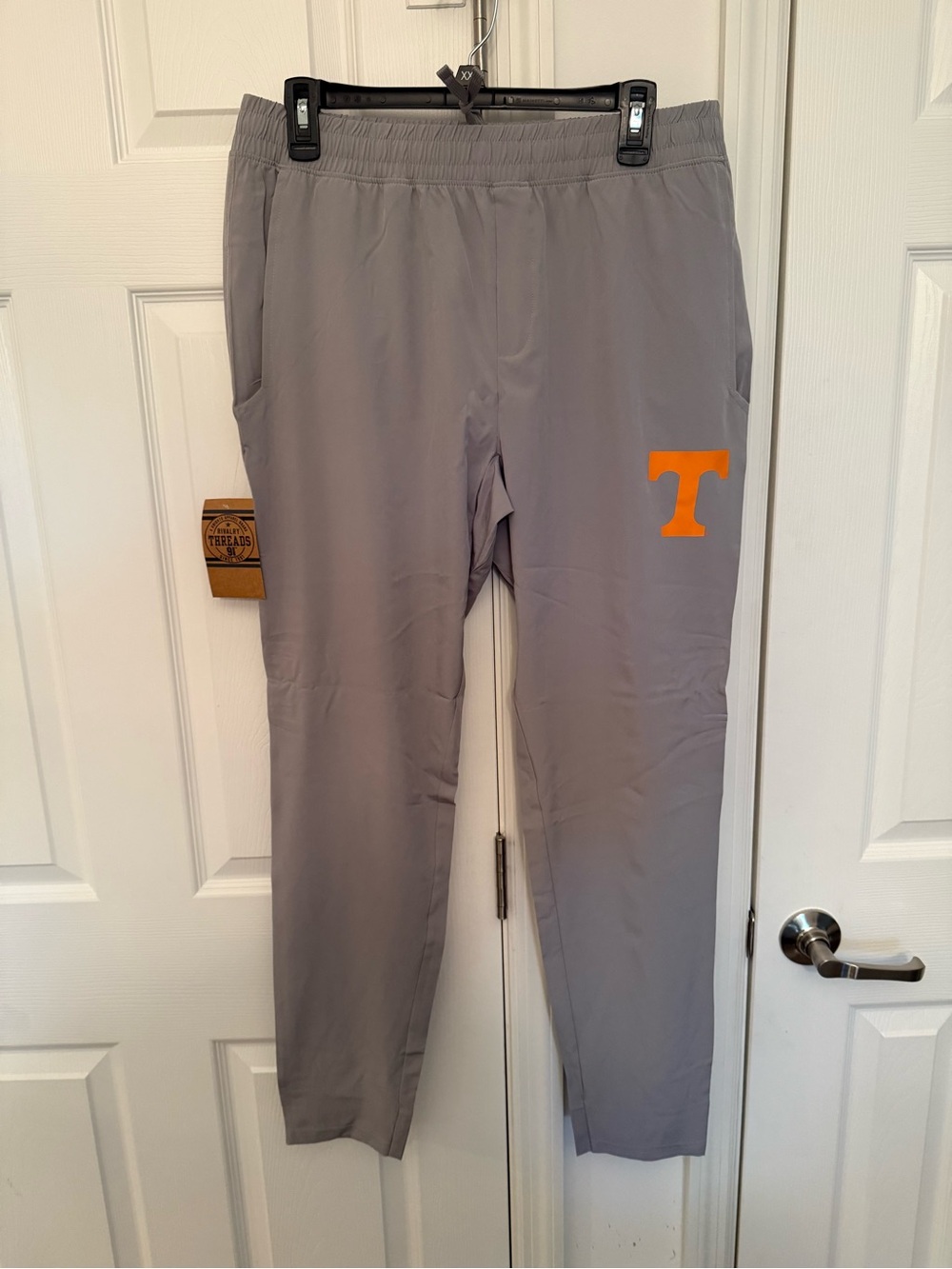 Rivalry Threads Gray Jogger Pants with Orange 'T' Accent